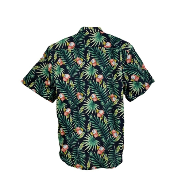 Men's Hawaiian Shirts Short Sleeve Floral Casual Button Down Tropical Shirt XL - Picture 3 of 5